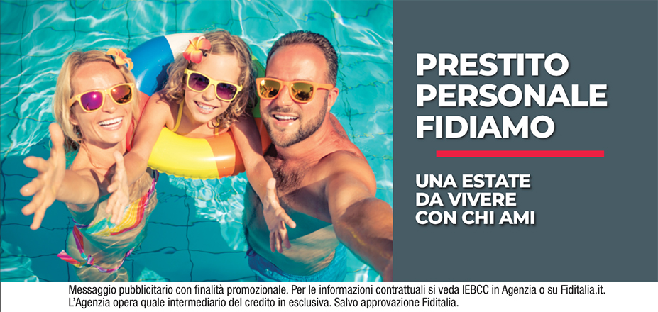 Agenzia Vicario Massimiliano Fiditalia | Arezzo | Prestito Personale Fidiamo - Ti aspettiamo per realizzare i tuoi progetti. Messaggio pubblicitario con finalità promozionale. Per le informazioni contrattuali si veda IEBCC in Agenzia o su Fiditalia.it. L’Agenzia opera quale intermediario del credito in esclusiva. Salvo approvazione Fiditalia.