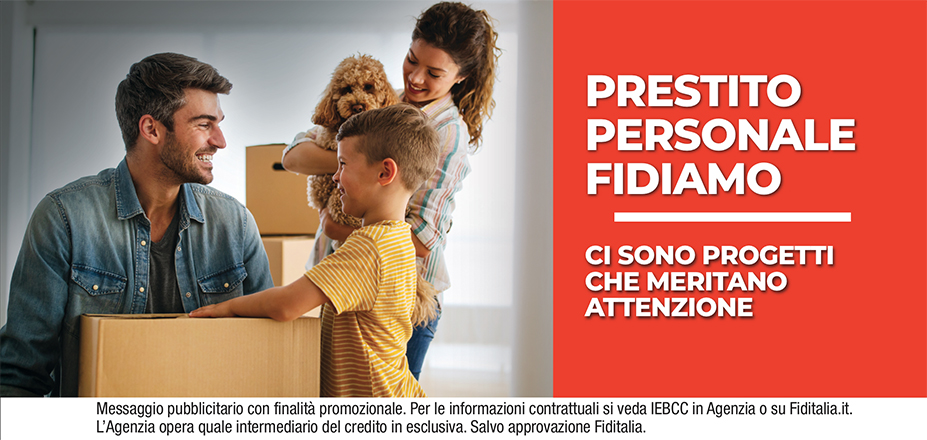 Agenzia Vicario Massimiliano Fiditalia | Arezzo | Prestito Personale Fidiamo - Ti aspettiamo per realizzare i tuoi progetti. Messaggio pubblicitario con finalità promozionale. Per le informazioni contrattuali si veda IEBCC in Agenzia o su Fiditalia.it. L’Agenzia opera quale intermediario del credito in esclusiva. Salvo approvazione Fiditalia.